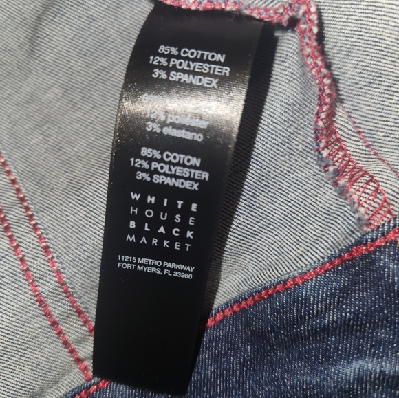 Cropped Denim Jean Jacket, White House Black Market size 10 - Picture 7 of 7